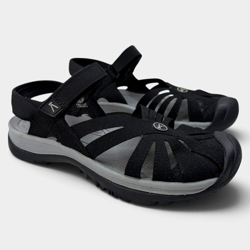 KEEN Rose Black Gray Closed Toe Sandals Women’s 8